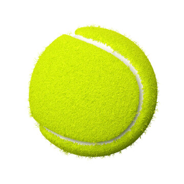 tennis ball isolated on transparent background. 3d rendering.