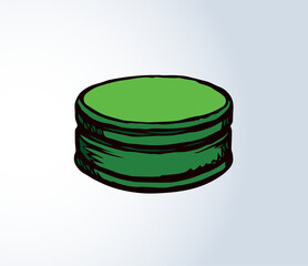 Sticker - Iron bottle cap. Vector drawing