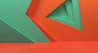Colorful banner background. Multicolored geometric shapes, copy space. 3d rendering