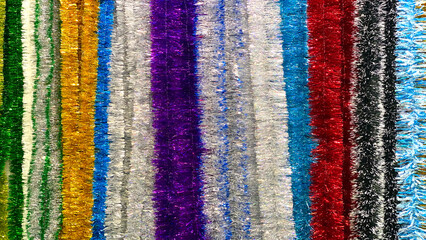 Aufkleber - shiny background from New Year colorful tinsel background