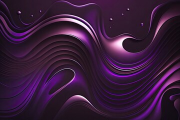 Wall Mural - Abstract purple liquid wavy background. Generative AI