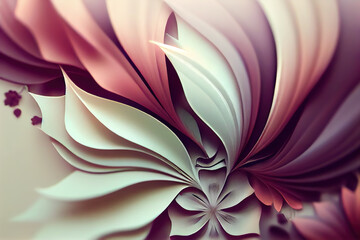 Wall Mural - Generative AI: Abstract liquid wavy shapes futuristic banner. Glowing retro