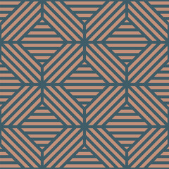 Wall Mural - Modernism Graphic Vector Seamless Pattern With Experimental Color Palette. Geometric Bold Lines Endless Abstract Vector Background. Trendy Fashionable Loopable Textile Print. Vintage Art Illustration