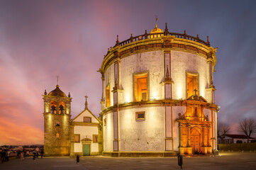 Wall Mural - Serra Do Pilar Monastery in Porto at night, Portugal