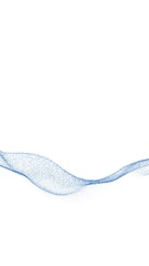 Wall Mural - slow moving dotted wavy detailed lines on clean white copy space background seamless loop vertical a