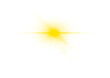 © mkstudio001 - Gelber Heller Stern, Lichtblitz auf Transparenten Hintergrund.