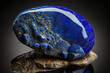 generative ai illustration of lapis lazuli mineral gemstones, tumbled and polished
