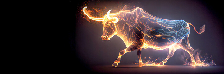 Bull market, financial, trading and growth concepts; made with Generative AI