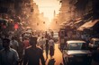 the crowded streets of Mumbai. generative AI