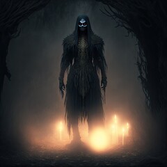 Wall Mural - Demon of Darkness - Creature - Magical - Powerful - Fantasy - Stylized - Game Character - Demon Hero - Warrior