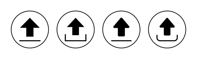 Upload icon vector for web and mobile app. load data sign and symbol