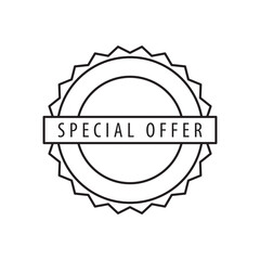 Sticker - Special offer stamp icon vector logo design template