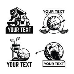 Wall Mural - Golf logo design, Golf Silhouette template, Golf Emblem Badge