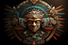 Aztec Art Created Using AI Generative Technology