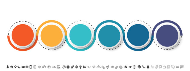 Blank and clean. Steps business data visualization timeline process infographic template design