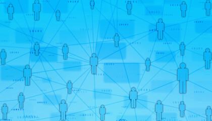 Business Network Concept Background, Social Networks and interaction concept, Digital Abstract Technology background, Social connection and networking background