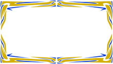 Abstract Illustration Background With Blue And Yellow Border
