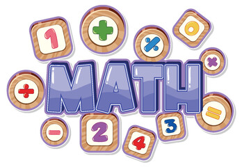 Wall Mural - Math and number text banner