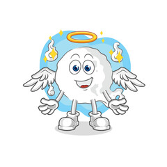 Canvas Print - ghost angel with wings vector. cartoon character