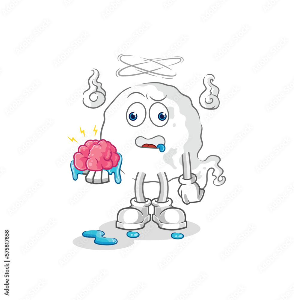 ghost no brain vector. cartoon character Stock Vector | Adobe Stock