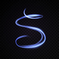 Wall Mural - magical movement of the light line light energy curve effect. futuristic light effect. glowing shiny