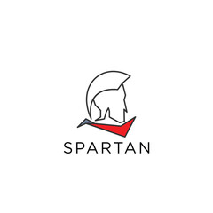 Wall Mural - Spartan simple logo design flat