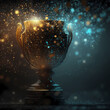 © premiumdesign - Inspirational Trophy with Dark Background. Generative AI