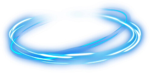 Wall Mural - abstract blue ring line