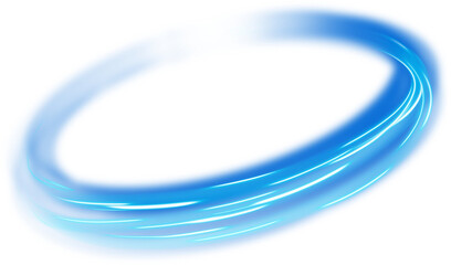 Wall Mural - blue shining ring light element