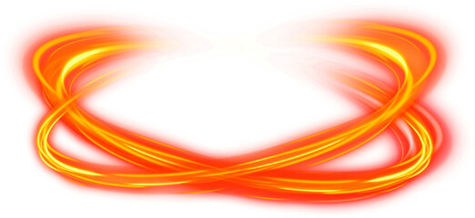 Wall Mural - orange light fire ring effect