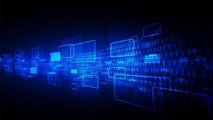 Wall Mural - technology background with hi-tech digital data