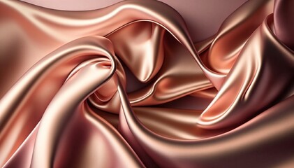 rosegold silk background. generative ai