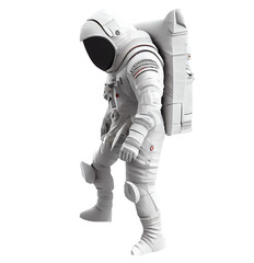 Wall Mural - astronaut spaceman illustration space station in outer space. transparent astronauts wear full space