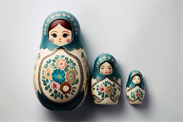 Wooden Matryoshka Dolls, AI generated