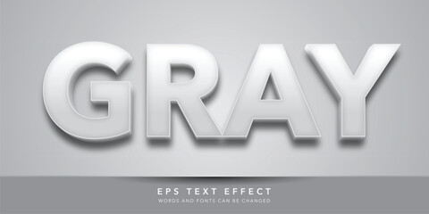 Wall Mural - gray 3d editable text effect