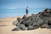 Angler Jonathan Jones Hikes The Beaches Of Samoa In Search Of Fly Fishing Waters.