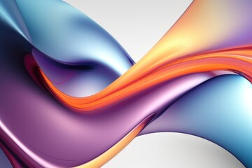 Wall Mural - abstract wavy background created with generative ai