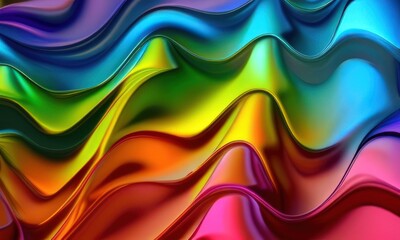 Wall Mural - abstract wavy background created with generative ai