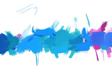 Wall Mural - blue abstract wavy background created with generative ai