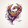 Phoenix Bird Logo - Generative AI