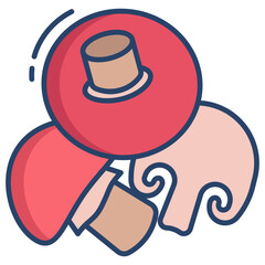 Sticker - white button mushroom icon