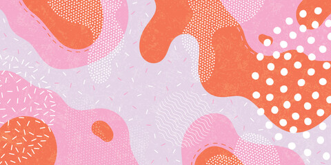 doodle background pattern, abstract colored shapes. modern minimalism trendy pattern background. vec