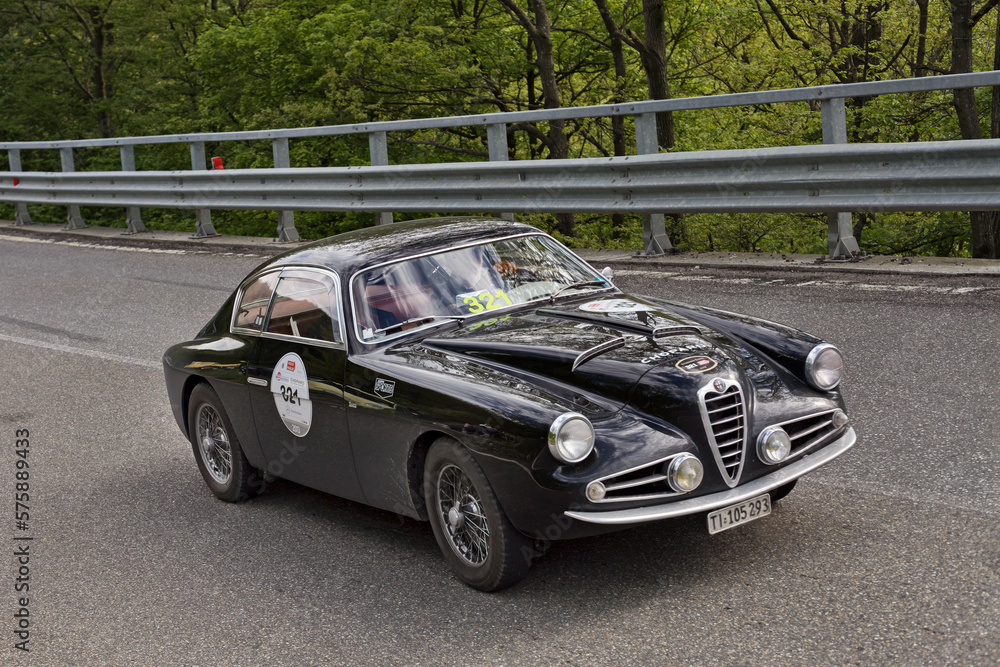 Vintage racing car Alfa Romeo 1900 SS Zagato (1955-58) in classic ...