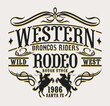 Broncos riders wild west horseback rodeo vintage classic western vector artwork for t shirt 