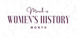 © Ness_Design - Women's History Month. March. Illustration.