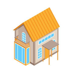 Sticker - Tiny House Isometric Composition