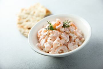 Poster - Traditional Scandinavian shrimp salad