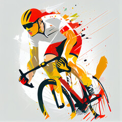 Wall Mural - Riding a bicycle