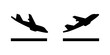 © Olga - Arrivals and departure plane signs. Airport Sign. Simple icons, airplane landing and takeoff. Airport icons set departures, arrivals. Vector illustration Aircraft or Airplane