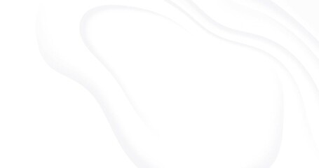 Wall Mural - 4k Elegant light grey white seamless looped background. Digital minimal universal 3d BG. Premium template of luxury design frame. Animated soft swirl border pattern. Wavy papercut stripes animation